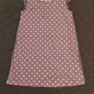 Charming Polka Dot Kids Dress in Purple